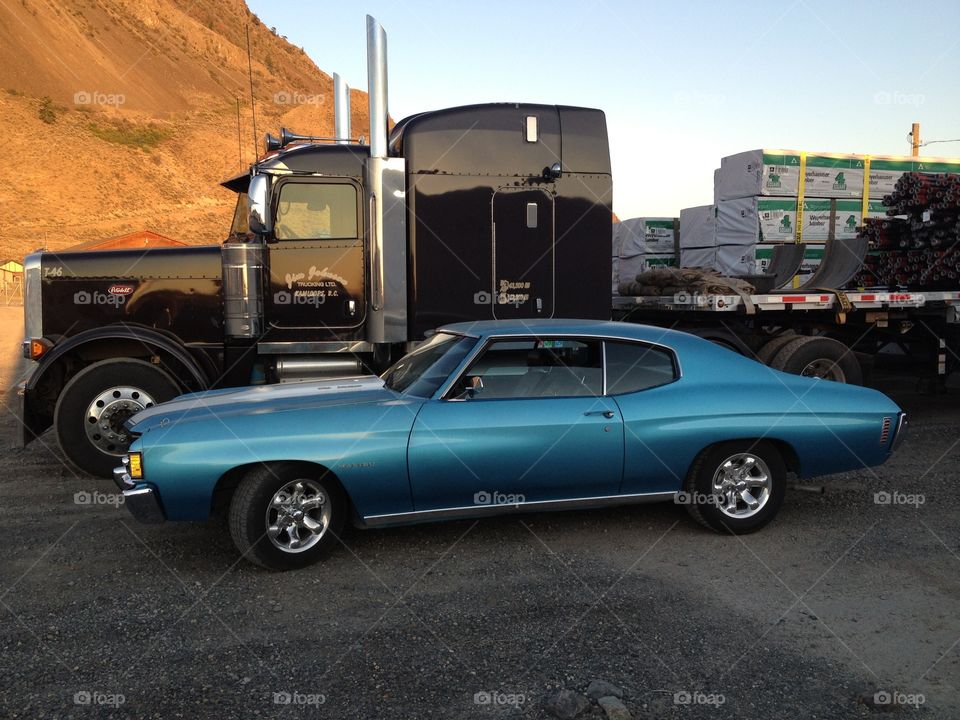 My 1972 Chevelle and Peterbilt