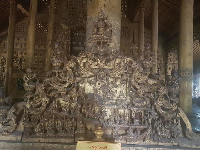 Ancient teak houses in Mandalay city city
