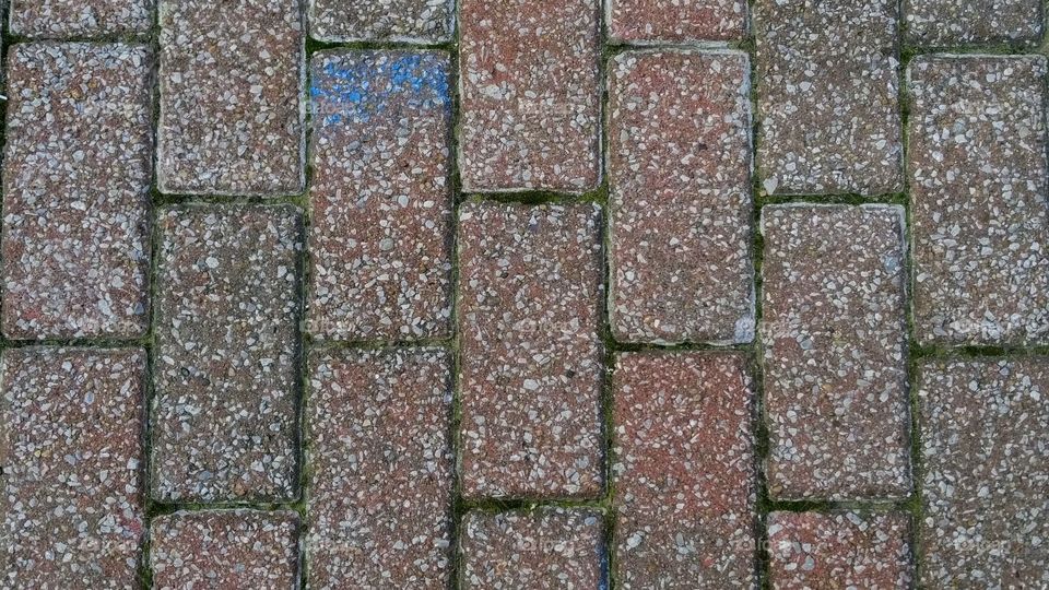 red bricks with speckles