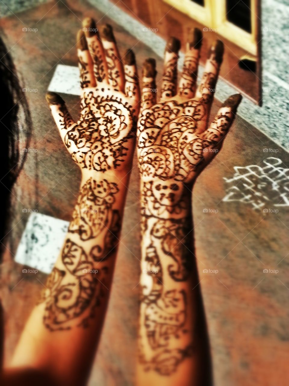 decorated hand