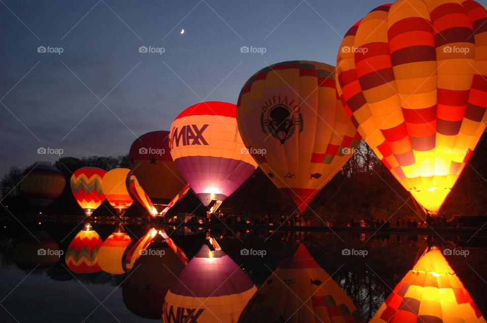 Balloons at dusk 