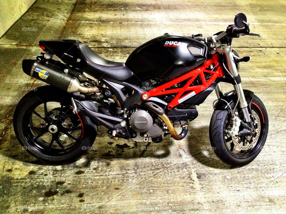 red grunge motorcycle ducati by johneliles