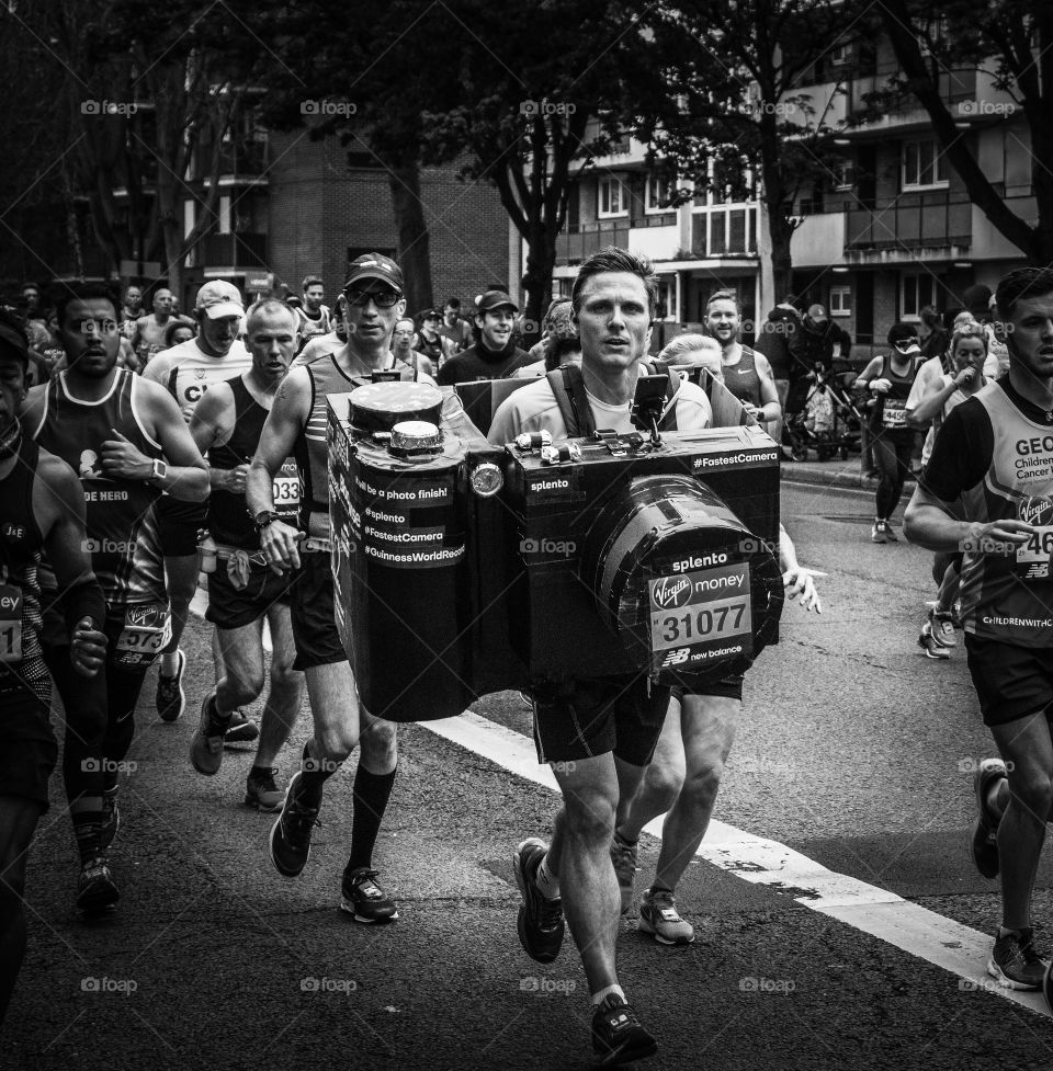 Camera runner in London Marathon 2019