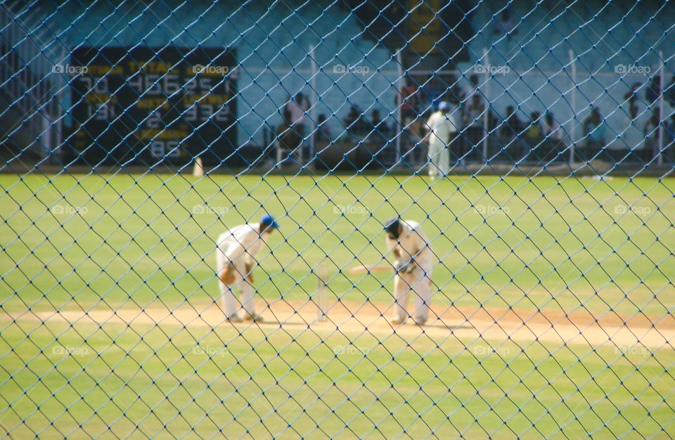 Playing cricket