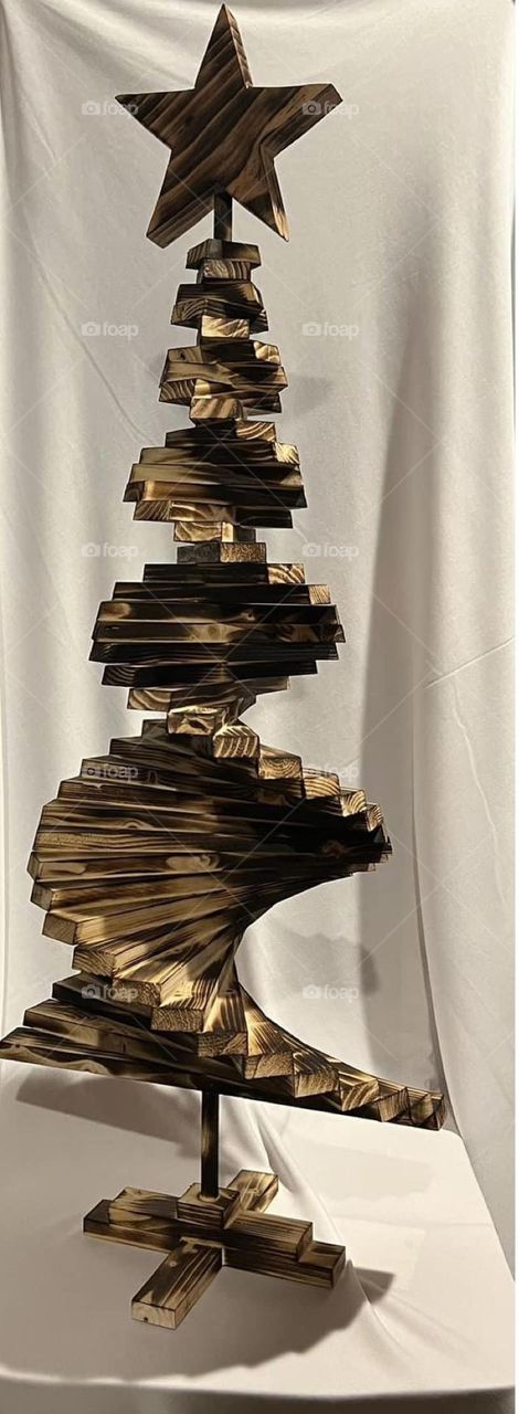 Wooden spiral Christmas tree
