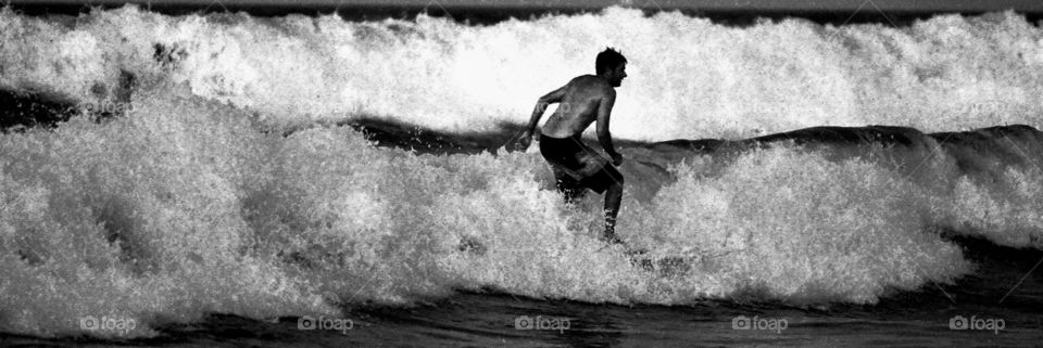 Surfer In Waves 