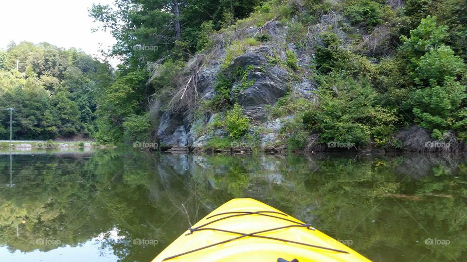 Kayaking on the river