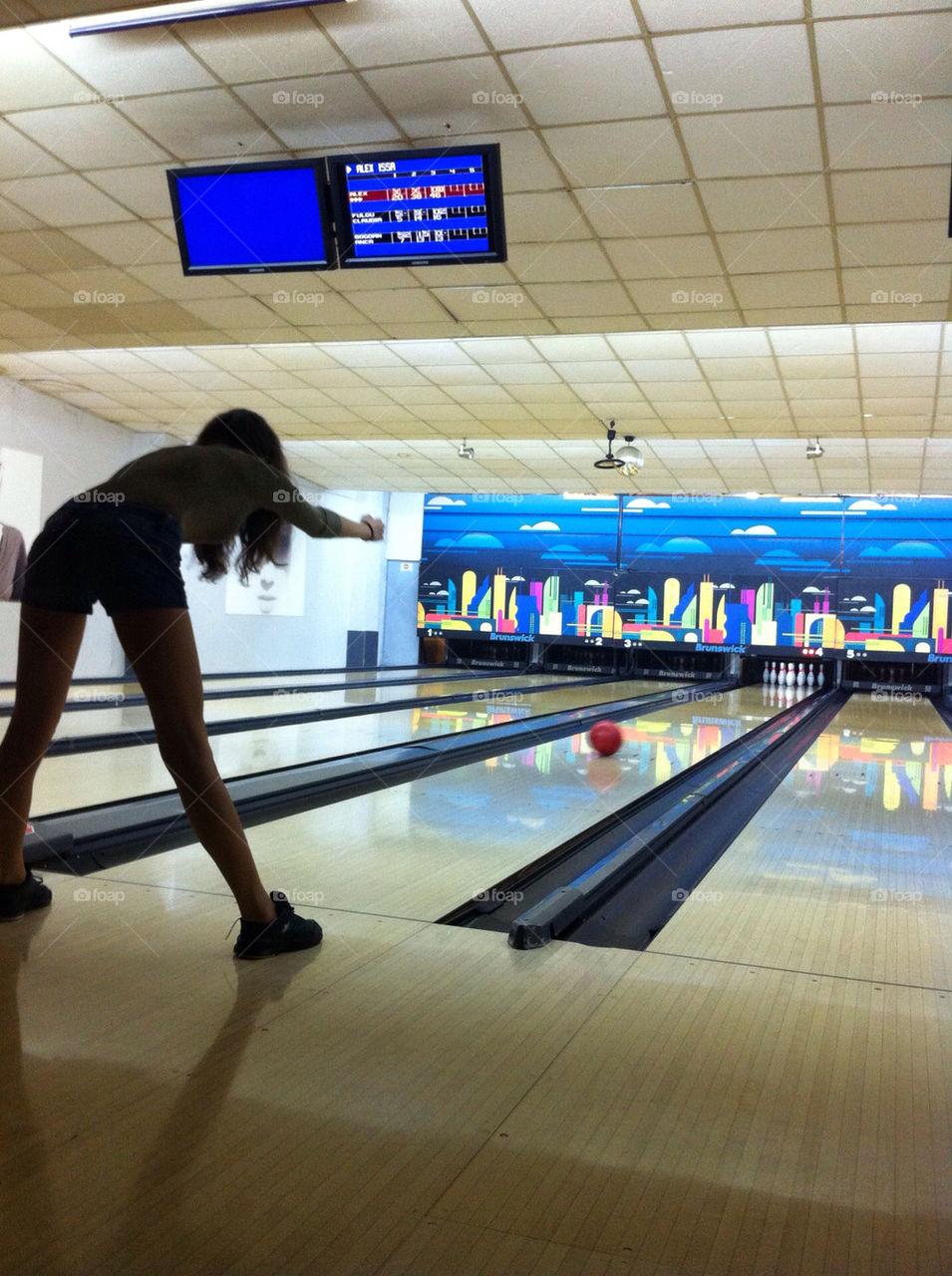 girl ball shorts bowling by bobotzzz