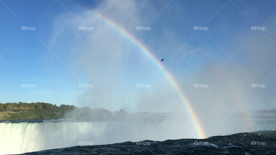 Rainbow on Niagara Falls