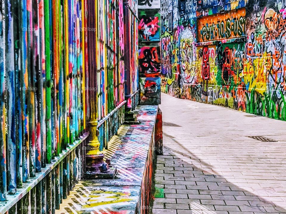 Freedom of Expression in Graffiti Alley - Ghent, BELGIUM