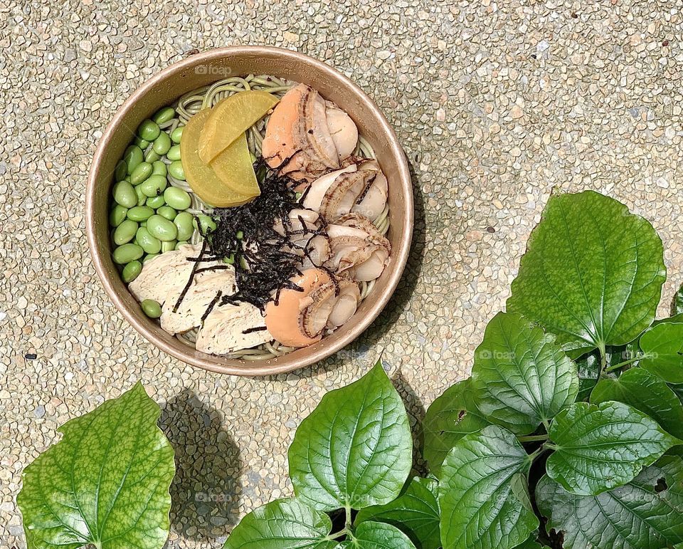 Wafu butter Japanese large hotate cha soba 