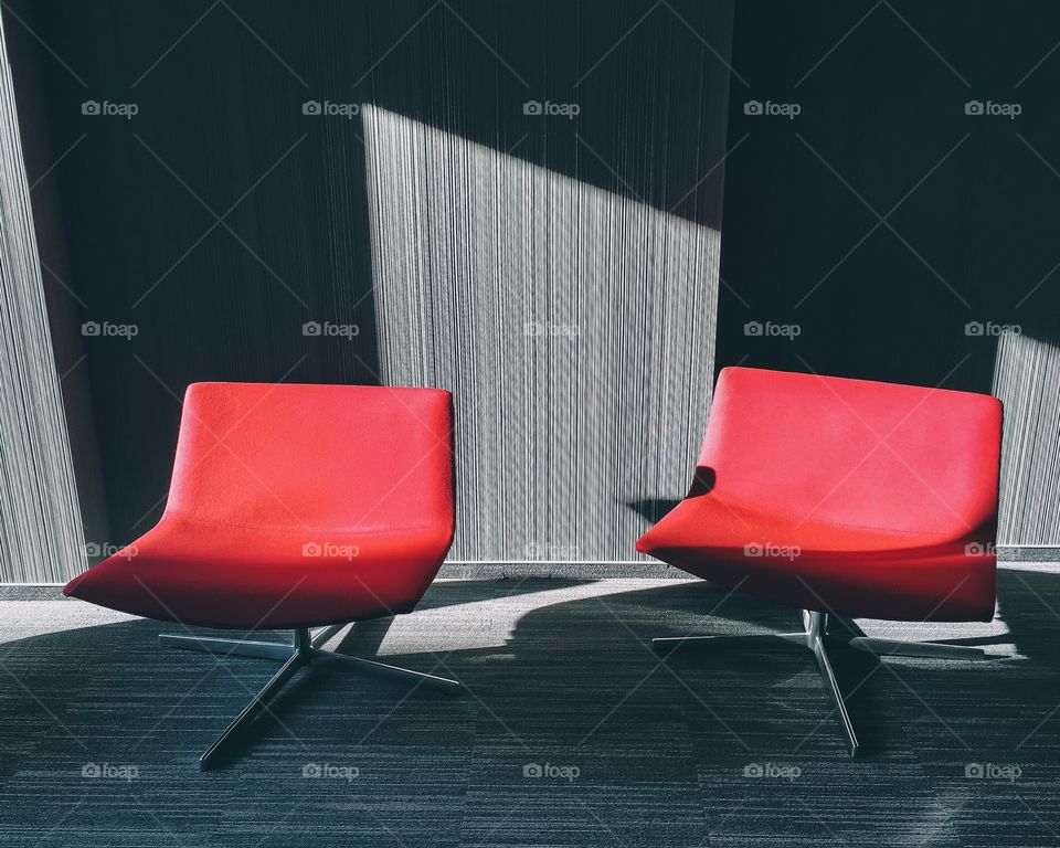 red chairs