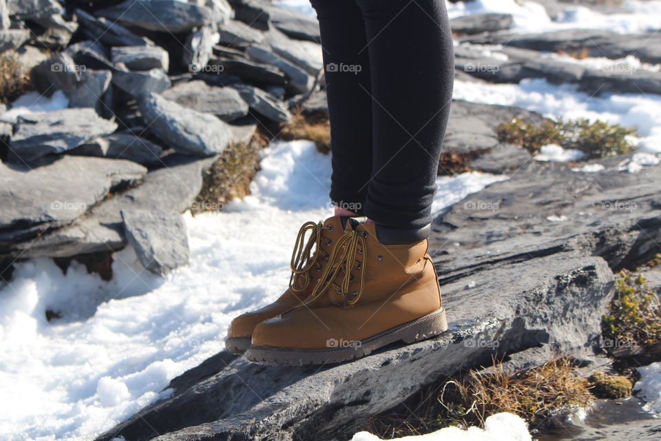 those snow boots make climbing easy
