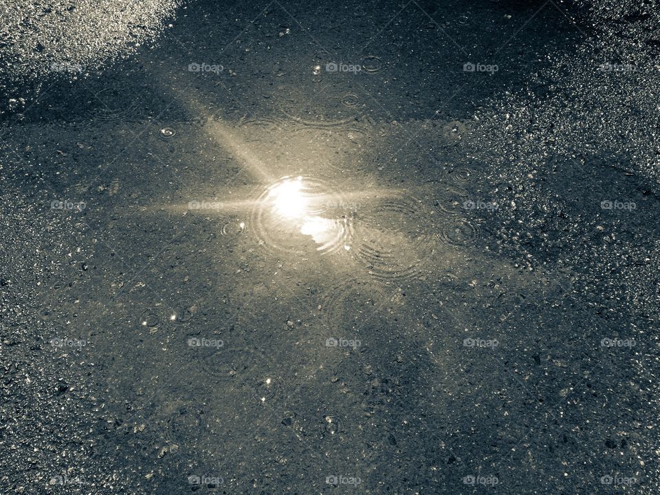 sun in water reflecting 