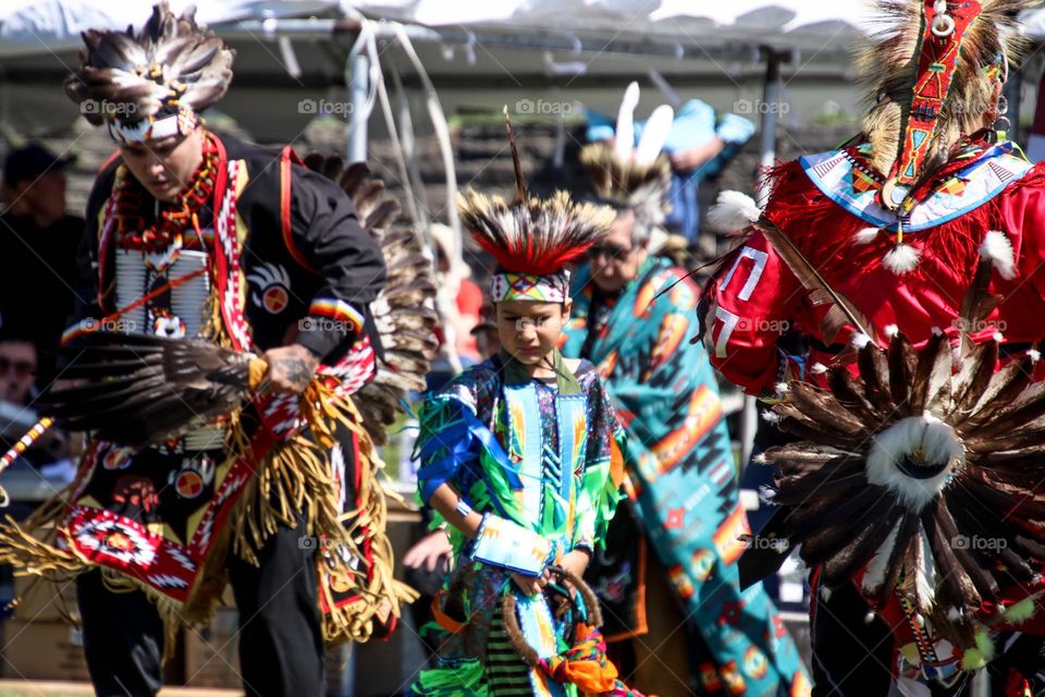 Dancing on a Pow-Wow