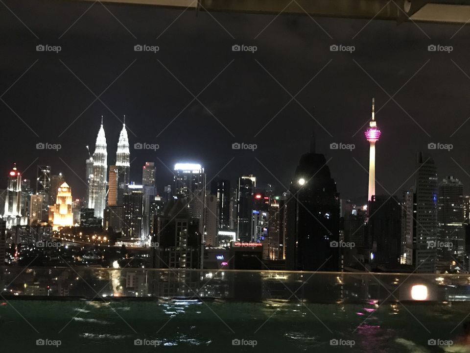 Kuala Lumpur night cityscape