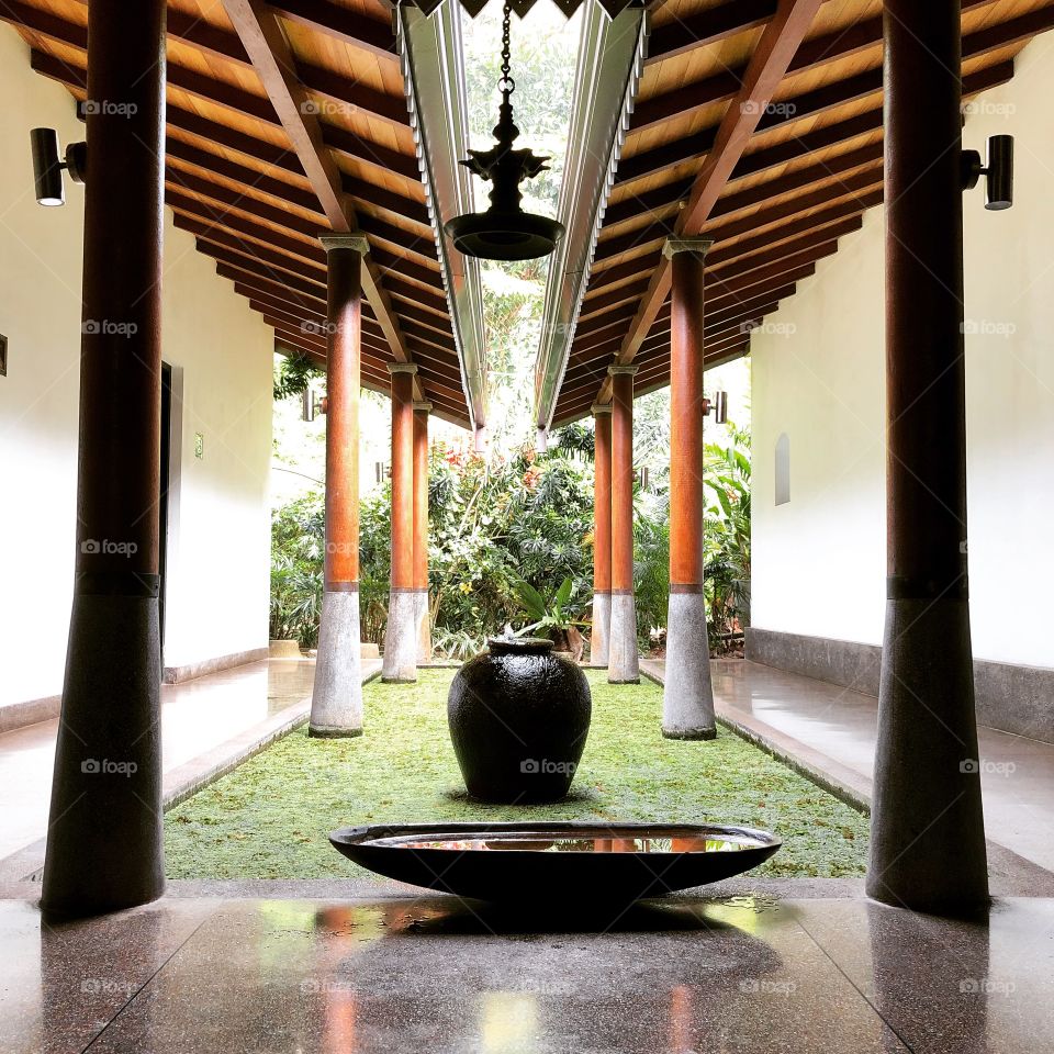 Beautiful spa water feature