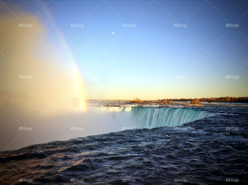 The Horseshoe Falls. One of the three mighty Niagara Falls.