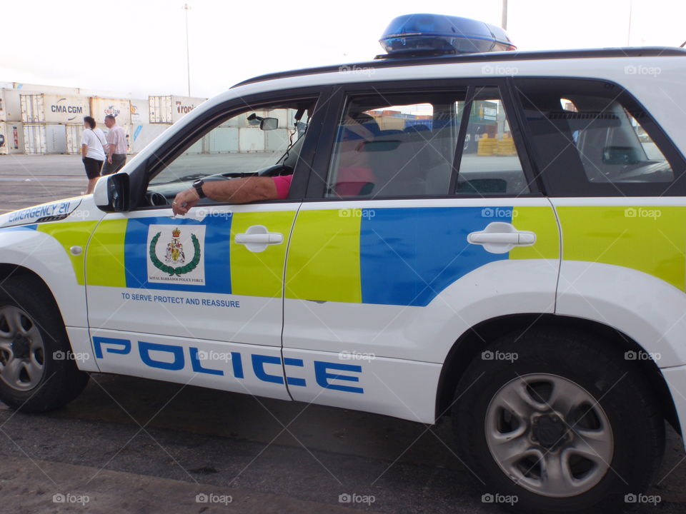 Barbados police car