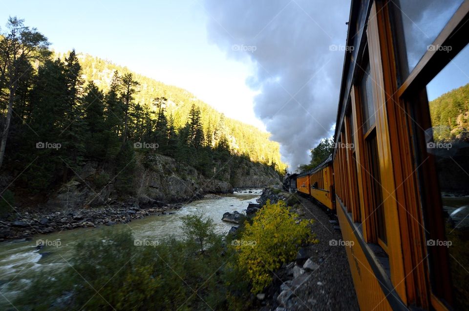 The Durango & Silverton Narrow Gauge Railroad line was built in 1881 and 1882. A historic coal-fired steam engine hauls passengers between the two cities.  silver and gold ore from the San Juan Mountains.