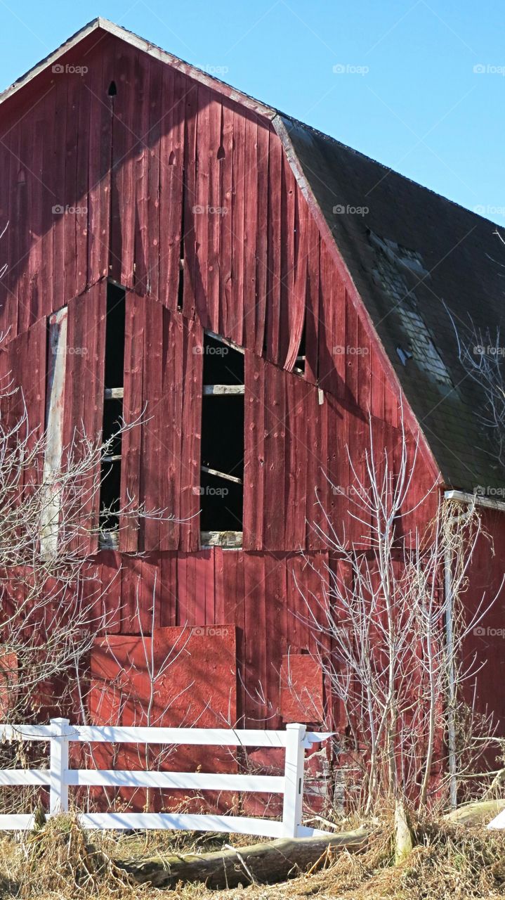 Old Plank Barn in the suburbs