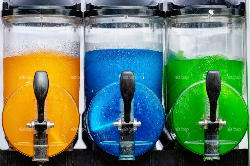 Three flavors of fresh grenadine for sali in summer