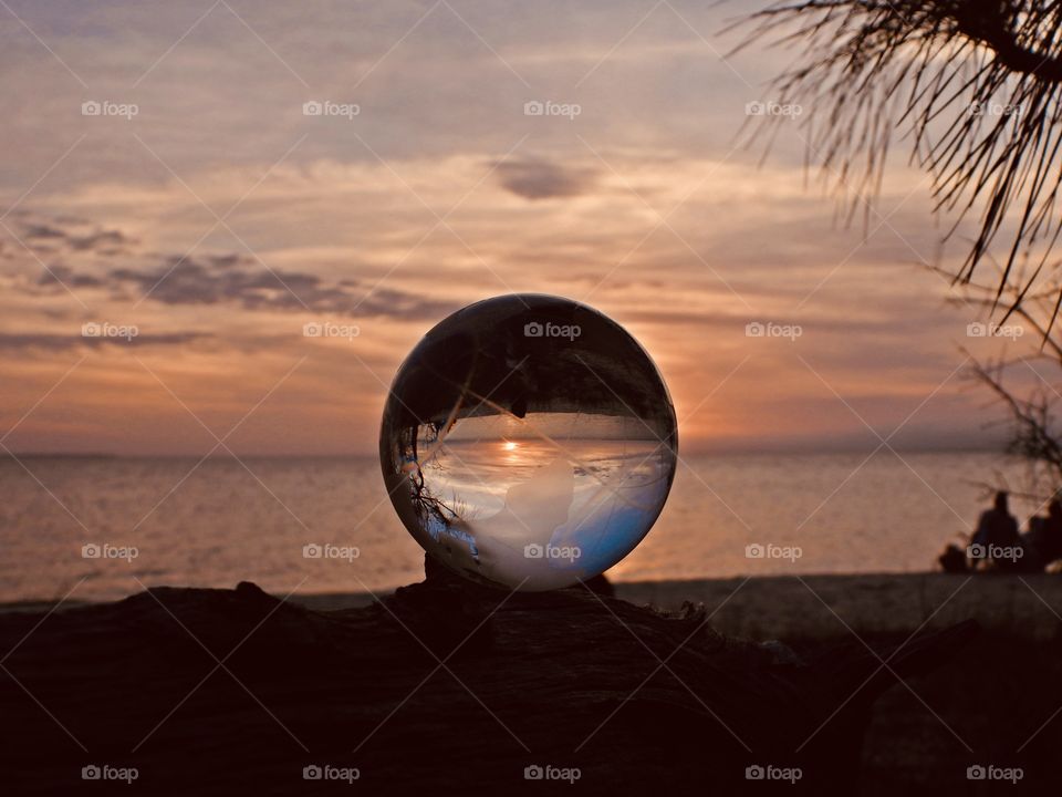 Crystal ball sunset 