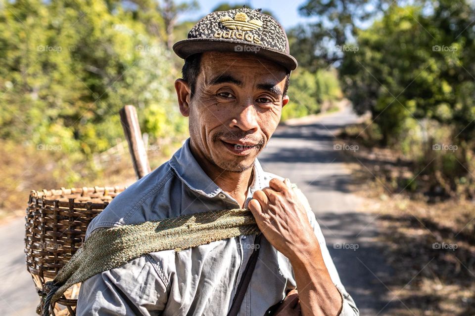 A Hill tribe on his way back to the forest house