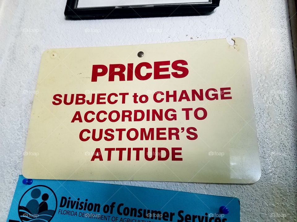 Prices Subject to Change Sign