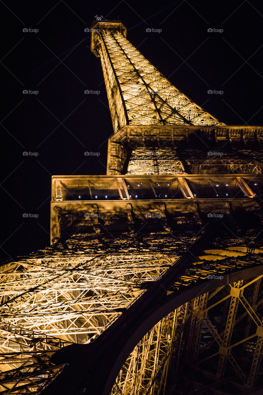 The Eiffel Tower at night 