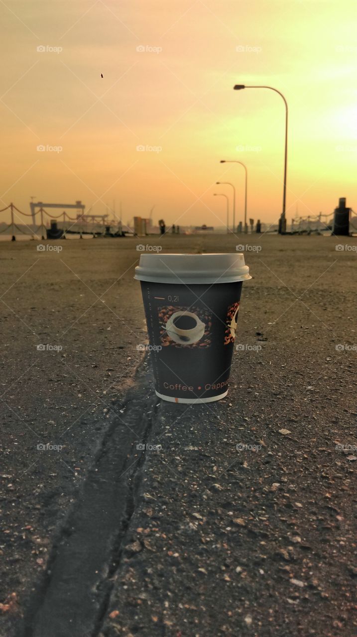 coffee by the sea. Kiel harbour