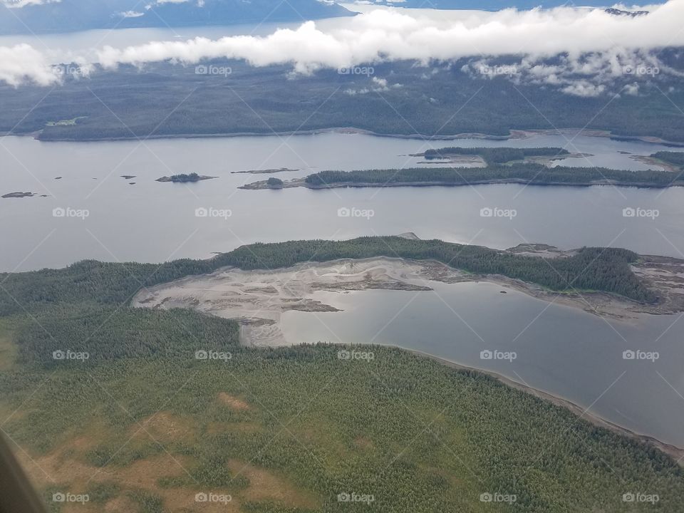 Taken from a seaplane traveling to Kake