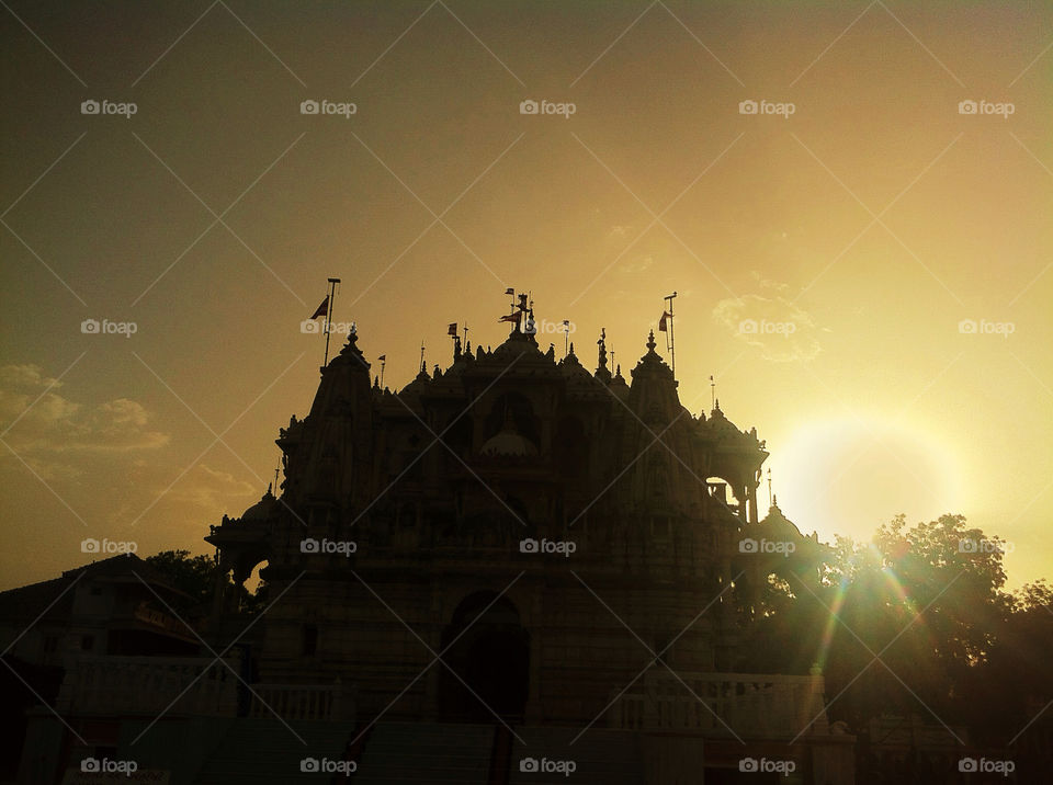 shadow evening temple india by sw.shantam
