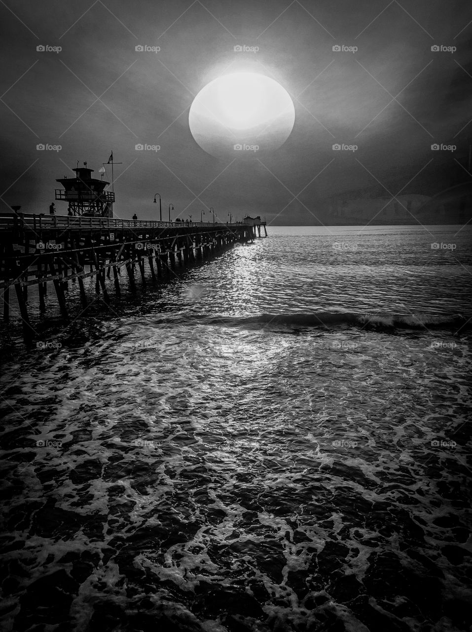 Foap Mission Sunlight Moonlight! Moonlight On The Pier San Clemente Piet Southern California Coast