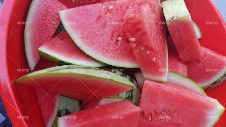 Summer days and nights call for summer foods, such as a tremendous amount of watermelon.
