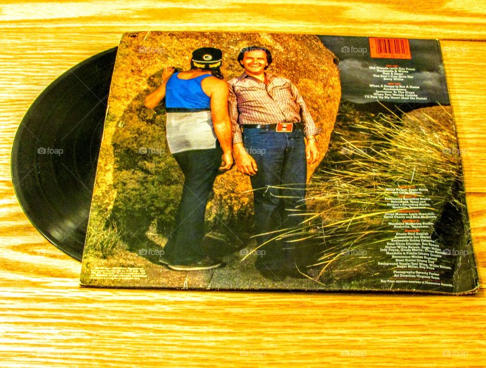 back cover of a old school record album