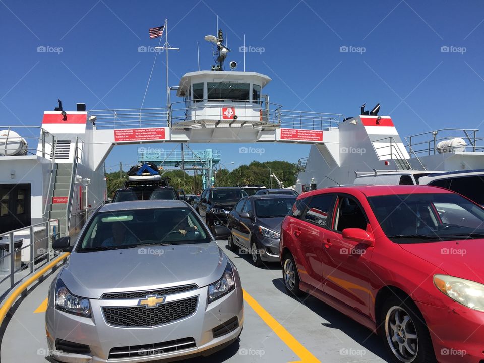 Commuting on a ferry boat