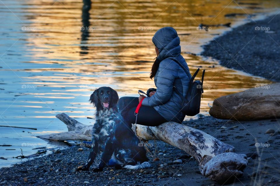 Evening walk at the beach