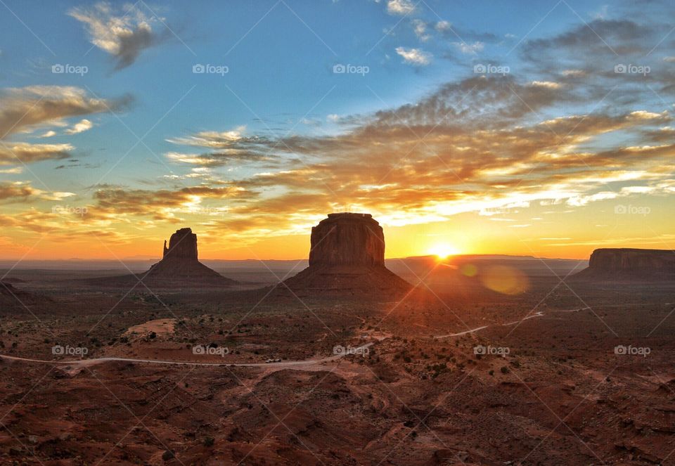 Sunset in Monument Valley