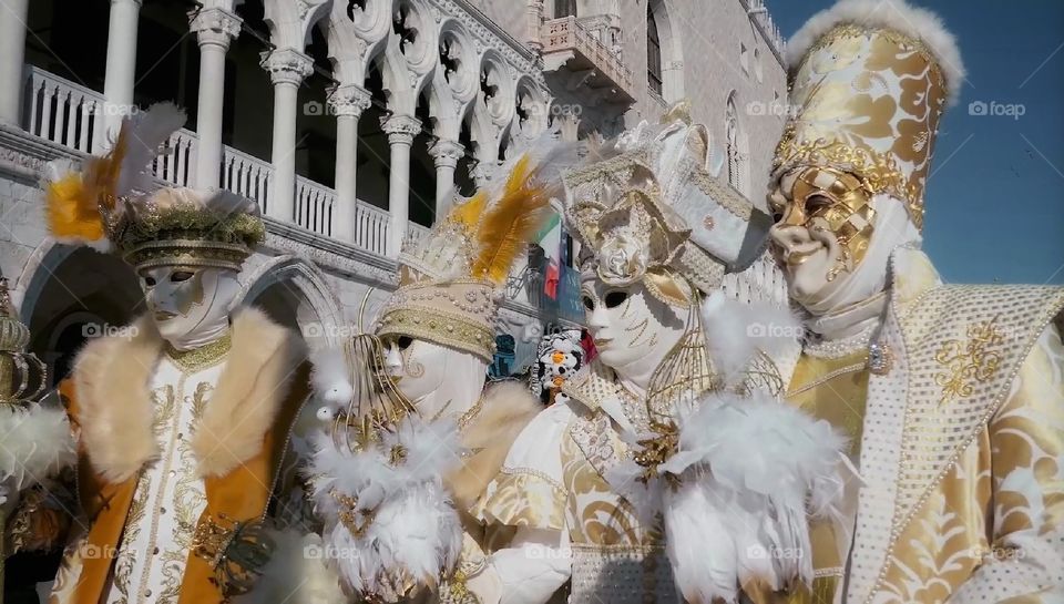 Carnevale di Venezia. Maschere in posa.