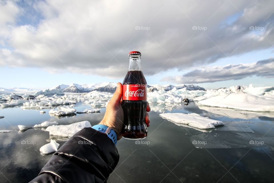 Coca-Cola with nature