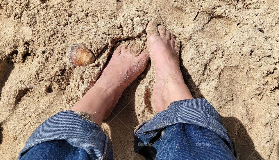 feet on the sand