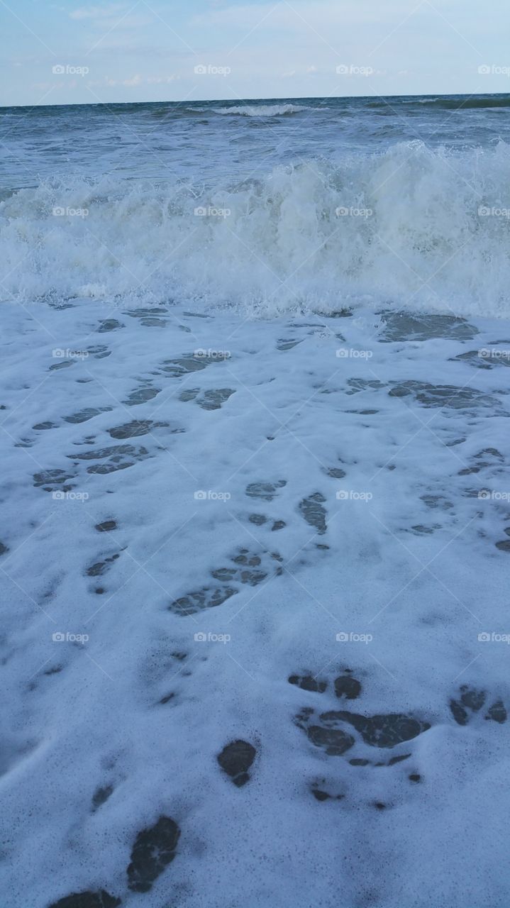 foam from waves