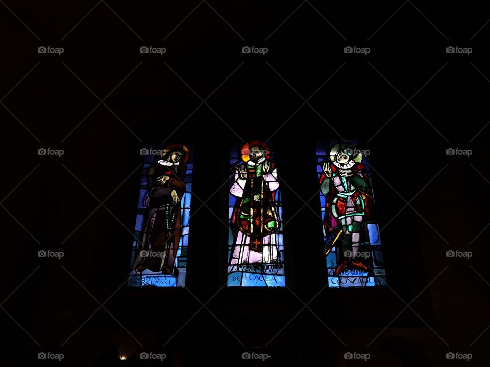 Stained Glass, Window, Church, Luxembourg, Luxembourg