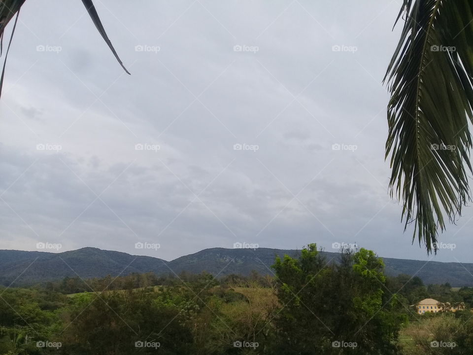 Uma linda paisagem da Serra da Ermida - aqui é Jundiaí, Brasil.