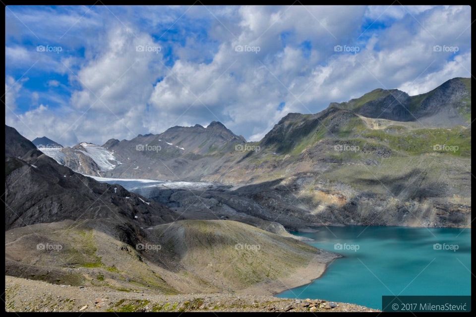 alps, mountaineering, mountain lake, wilderness, hiking, via alpina