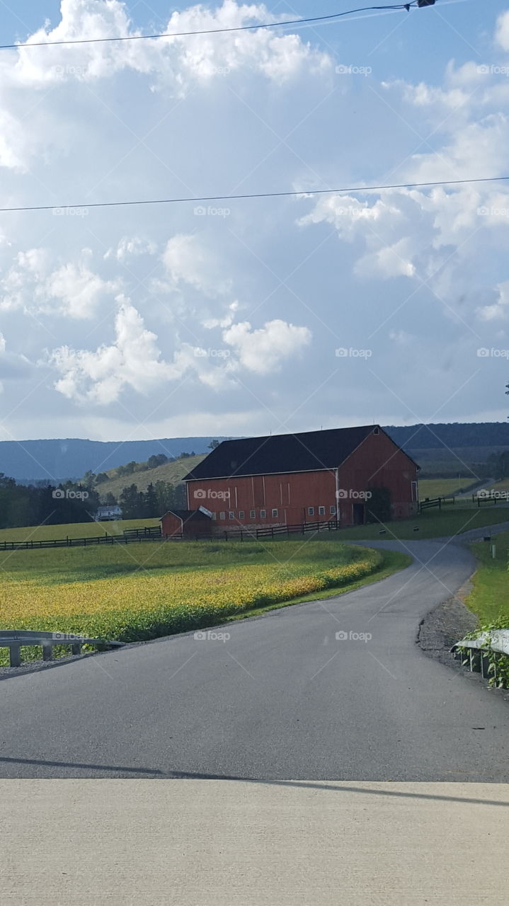 barn in fall