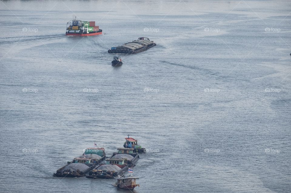 Traffic in the river