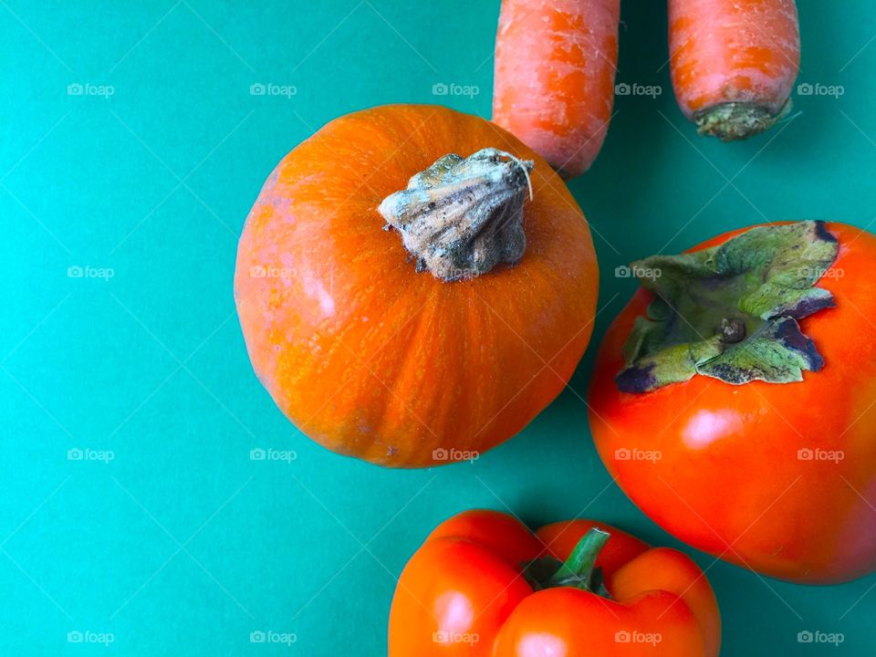Orange-colored produce