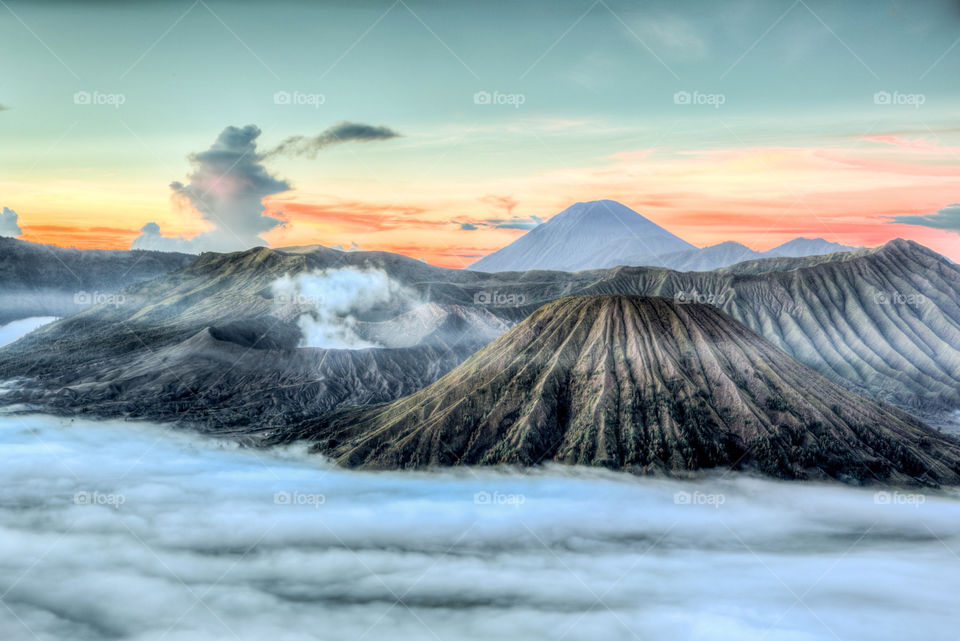 Bromo tengger semaru national park at sunrise